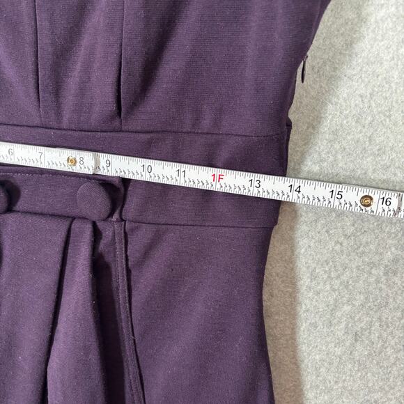 Appropriate Behavior Dress Junior 5 Purple Mini Knit Pleated Short Sleeve Career - Picture 7 of 11